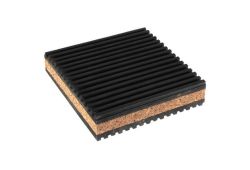 4" x 4" x 7/8" Anti-Vibration Pad, Rubber and Cork