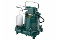 Cast Iron Submersible Sump Pump with Vertical Switch Type, 1/3 HP, 120V