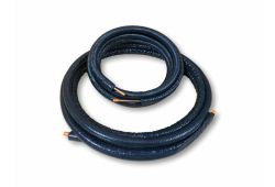 3/8"X5/8"X1/2"X25" BLACK PLAIN END Lineset Mini-Split Duraguard Insulated Both Lines.