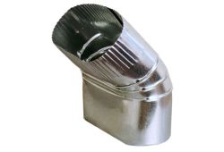 6" 45 Degree Oval Elbow Duct Fitting, Vertical