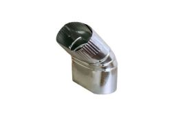 7" 45 Degree Oval Elbow Duct Fitting, Vertical