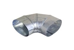 5" 90 Degree Oval Elbow Duct Fitting, Flat