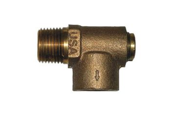 3/4" Brass Pressure Relief Valve for Pump, Lead-Free, Male x Female