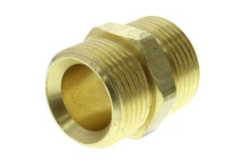 Brass Coupling Nipple, R20 x R20 (Limited Quantities Available - Item is on Backorder)