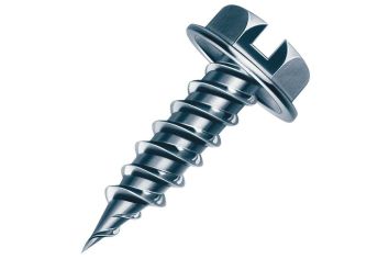 8" x 1/2" Zip Screws with Slotted Hex Washer Head, Pack of 100