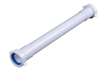 1-1/2" x 16" Extension Tube, Slip Joint, White