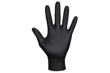 Safety Gloves, ‎Nitrile, Powder free, Large, Black, 100/Pack
