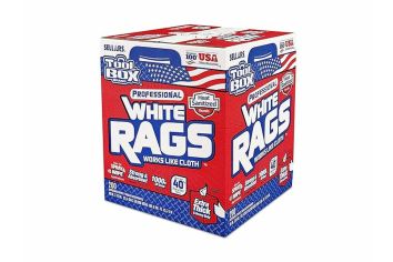 10" x 12" White Rags Box, 6 Boxes of 200 Sheets