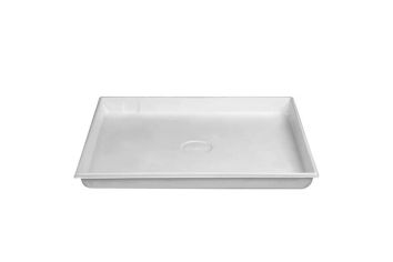 27" x 29" Plastic Washing Machine Pan with 1" Drain Connection (undrilled)