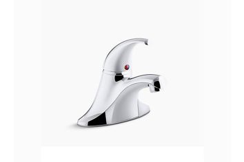 Kohler KP15182-4RA-CP, Single-Handle Centerset Bathroom Sink Faucet, 4" Center, Chrome, 1.2 gpm, Coralais Collection