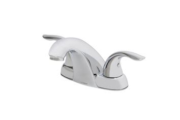 Gerber 43-011, Two-Handle Centerset Bathroom Faucet with Metal Touch Down Drain, 4" Center, Chrome, 1.2 gpm, Viper Collection