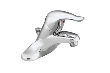 Moen L4621, Single-Handle Centerset Bathroom Faucet with Metal Pop-Up Drain, 4" Center, Chrome, 1.5 gpm, Chateau Collection