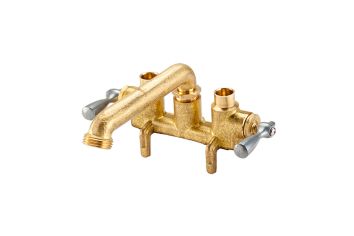 Gerber 49-531, Two-Handle Clamp On Laundry Faucet with Direct Sweat Connections, Threaded Spout, Rough Brass, 2.2 gpm, Classics Collection