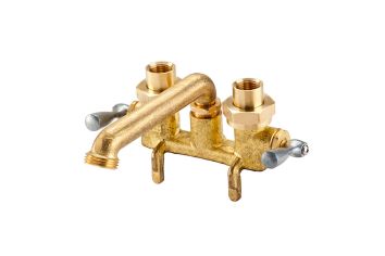 Gerber 49-530, Two-Handle Clamp On Laundry Faucet with IPS/Sweat Connections, 4-1/2" Cast Spout, Rough Brass, 2.2 gpm, Classics Collection