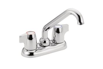 Moen 74998, Two-Handle Low Arc Laundry Faucet, 5-1/2" Spout, Chrome, 2.2 GPM, Chateau Collection