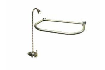 4-1/2" Add-A-Shower with Code, D-Shaped, Aluminum