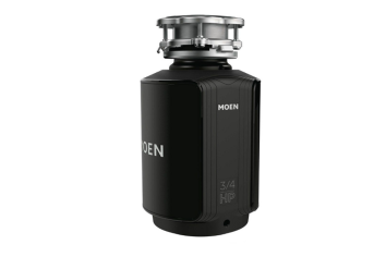 Moen GXS75C, Continuous-Feed Garbage Disposal with Cord, Space Saving, Polished Stainless Steel, 3/4 HP