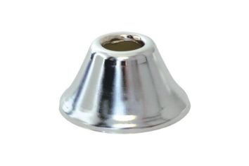 3/8" Deep Bell Flange, Iron Pipe Size, Chrome