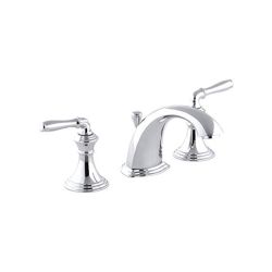 Kohler K394-4-CP, Two-Handle Widespread Bathroom Sink Faucet, 8" - 16" Center, Chrome, 1.2 gpm, Devonshire Collection