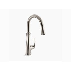 Kohler K560-VS, Single-Handle Kitchen Sink Faucet with Pull-Down, 16-3/4" Spout, Vibrant Stainless, 1.5 gpm, Bellera Collection